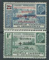 WALLIS ET FUTUNA N° 131/32 XX Paire Maréchal Pétain Surchargée Oeuvres Coloniales - Unused Stamps