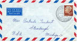 70283 - Bund - 1961 - 60Pfg Heuss II EF A LpBf HEIDELBERG - ... -> Stambough, MI (USA) - Cartas & Documentos