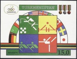 Turkmenistan 1992 Yvertn° Bloc 2 Michel Block 2 *** MNH Cote 7,00 Euro Sport - Turkmenistán