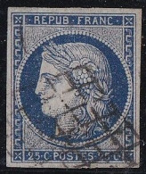 France N°4h - Bleu-noir - Oblitéré - TB - 1849-1850 Cérès