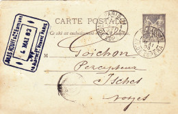 ENTIER POSTAL CARTE POSTALE De 1893 Cachet Jules Rouff Editeur Paris 11 Opéra à Isches 88 - à Goichon Percepteur Impôts - Precursor Cards