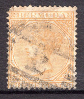 Bermuda 1865-1903 QV - Wmk. Crown CC - P.14 - 3d Yellow-buff Used (SG 5a) - Bermuda
