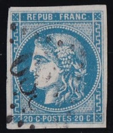 France N°46B - Oblitéré - TB - 1870 Bordeaux Printing