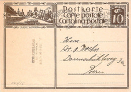 Schweiz Suisse 1930: Bild-PK CPI (10c) ST.MORITZ-CASTASEGNA (mit Autobus) Mit Stempel WINTERTHUR 21.III.1930 - Bus