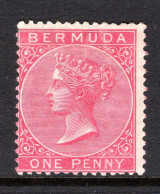 Bermuda 1883-94 QV - Wmk. Crown CA - P.14 - 1d Carmine-rose HM (SG 24) - Bermuda