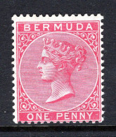 Bermuda 1883-94 QV - Wmk. Crown CA - P.14 - 1d Aniline Carmine HM (SG 24a) - Bermuda
