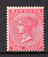 Bermuda 1883-94 QV - Wmk. Crown CA - P.14 - 1d Aniline Carmine HM (SG 24a) - Bermuda