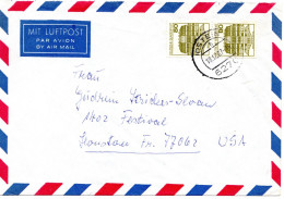 70293 - Bund - 1987 - 2@80Pfg B&S A LpBf IDSTEIN -> Houston, TX (USA) - Lettres & Documents