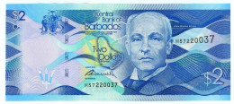 Babadors  2 Dollari 2013 2018 P.37x UNC (B/1-38 - Barbados