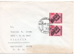 70296 - Bund - 1964 - 2@20Pfg Ottobeuren A Bf ESST OTTOBEUREN - ... -> Seattle, WA (USA) - Lettres & Documents