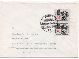 70298 - Bund - 1965 - 2@20Pfg Claudius A Bf ESST BONN - ... -> Seattle, WA (USA) - Cartas & Documentos