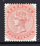 Bermuda 1883-94 QV - Wmk. Crown CA - P.14 - 4d Orange-brown HM (SG 28a) - Bermuda