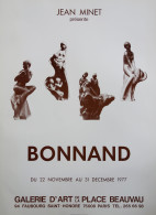 Michel BONNAND : Sculptures Féminines, Affiche Originale D'époque - Posters