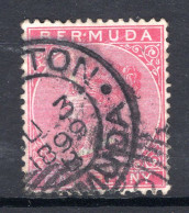 Bermuda 1883-94 QV - Wmk. Crown CA - P.14 - 1d Carmine-rose Used (SG 24) - Bermuda