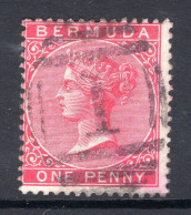 Bermuda 1883-94 QV - Wmk. Crown CA - P.14 - 1d Aniline Carmine Used (SG 24a) - Bermuda