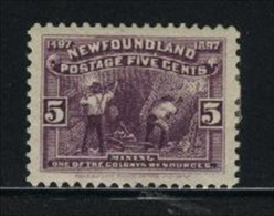 Newfoundland HINGED  Sc 65  Mining - 1865-1902