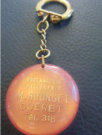 Porte-clé Ancien/Boulangerie/M BOURGET: Boulangerie Patisserie / GUERET/plastique Translucide /vers 1960-1970     POC670 - Key-rings