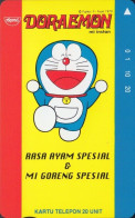 Indonesia - P 0128, DORAEMON Mi Instan - Rasa Ayam Spesial & Mi Goreng Spesial, 5000ex, Mint Unused - Indonesië