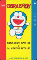 Indonesia - P 0128, DORAEMON Mi Instan - Rasa Ayam Spesial & Mi Goreng Spesial, 5000ex, Mint Unused - Indonésie