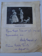 ZA452.12 Circus  Milly Capell Jr. With Her Phenomenal Dog In Grandmother's Novel Autograph-1922  Brünn Ceske Variete - Schauspieler Und Komiker