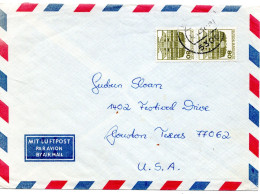 70309 - Bund - 1987 - 2@80Pfg B&S A LpBf IDSTEIN -> Houston, TX (USA) - Lettres & Documents