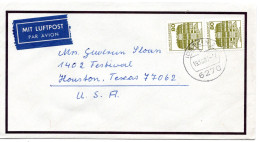 70311 - Bund - 1987 - 2@80Pfg B&S A LpBf IDSTEIN -> Houston, TX (USA) - Covers & Documents