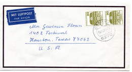 70311 - Bund - 1987 - 2@80Pfg B&S A LpBf IDSTEIN -> Houston, TX (USA) - Briefe U. Dokumente