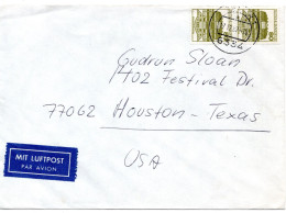 70312 - Bund - 1987 - 2@80Pfg B&S A LpBf IDSTEIN -> Houston, TX (USA) - Briefe U. Dokumente