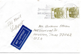 70313 - Bund - 1986 - 2@80Pfg B&S A LpBf BONN - ... -> Houston, TX (USA) - Covers & Documents