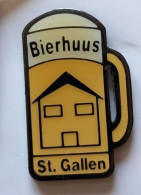 YY372 Pin's Chope Bière Beer Bar Bierhuus ST Saint Gallen Suisse Achat Immédiat - Bière