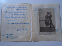 ZA452.13 Circus  Memorabilia - Grete Land-  Lo And Ea - Erich Wolf  Autograph-1922  Breslau - Actores Y Comediantes 