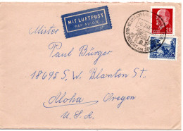 70320 - DDR - 1963 - 25Pfg Landschaften MiF A LpBf NEUSTADT - ... -> Aloha, OR (USA) - Storia Postale