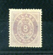 1873 ISLANDA Servizio N.2 8s Lilla * - Dienstzegels