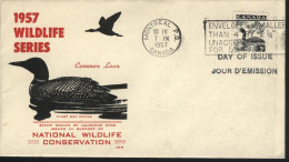 Canada FDC Sc  369  Common Loon - 1952-1960