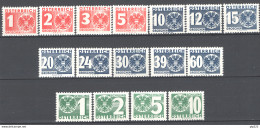 Austria 1935 Segnatasse Unif.S155/70 **/MNH VF/F - Taxe