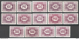 Austria 1922 Segnatasse Unif.S117/30 **/MNH VF/F - Taxe