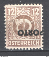 Austria 1946 Segnatasse Unif. S190 Soprastampa Capovolta / Reverse Ovp **/MNH VF/F - Postage Due