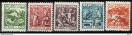Austria 1924 Unif.326/30 */MH VF/F - Unused Stamps