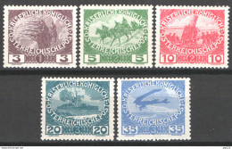 Austria 1915 Unif.138/42 */MH VF/F - Nuevos