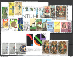 Liechtenstein 2001 Annata Completa / Complete Year Set Usate/Used VF - Vollständige Jahrgänge