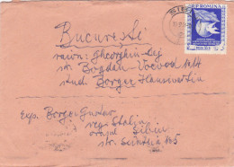 PEACE ASSEMBLY, STAMP ON COVER, 1955, ROMANIA - Lettres & Documents