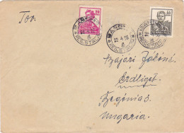 MINER,CONSTRUCTIONS WORKER, STAMPS ON COVER, 1956, ROMANIA - Covers & Documents