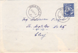 FORESTRY VEHICLE, STAMP ON COVER, 1964, ROMANIA - Briefe U. Dokumente