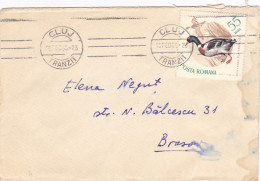 MALLARD DUCK, STAMP ON COVER, 1966, ROMANIA - Briefe U. Dokumente