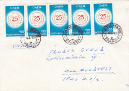 CAER- ECONOMIC COOPERATION COUNCIL, STAMPS ON COVER, 1974, ROMANIA - Brieven En Documenten