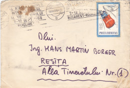 WINTER OLYMPIC GAMES, BOBSLED, STAMP ON COVER, 1968, ROMANIA - Cartas & Documentos