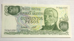 Argentina Banknotes 500 Pesos Ley 18188, 1980 Serie C, B2429, P303, AU. - Argentina