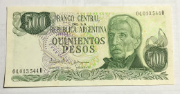 Argentina Banknotes 500 Pesos Ley 18188, 1982 Serie D, B2433, P303, AU. - Argentina