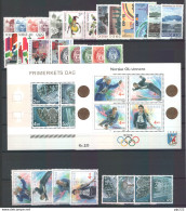 Norvegia 1992 Annata Completa / Complete Year Set **/MNH VF - Années Complètes