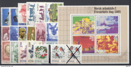 Norvegia 1985 Annata Quasi Completa / Almost Complete Year Set **/MNH VF - Années Complètes